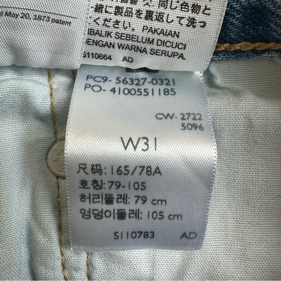 LEVI'S 501 High Rise Womens Denim Shorts Quiet Riot Medium Wash Distressed 31 - Picture 11 of 13